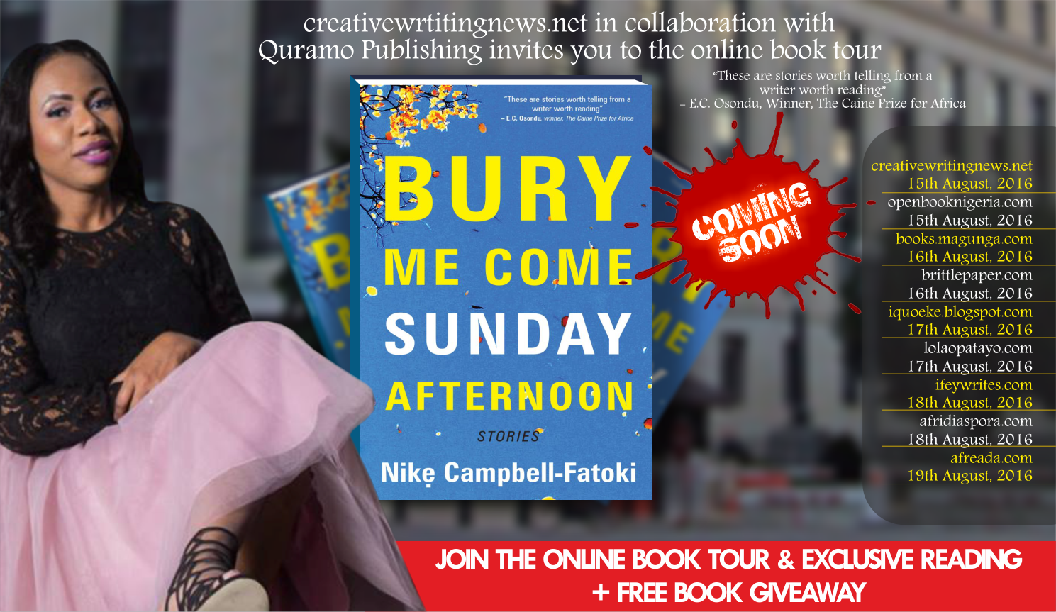 Book Tour Announcement: Bury Me Come Sunday Afternoon By Nike Campbell-Fatoki