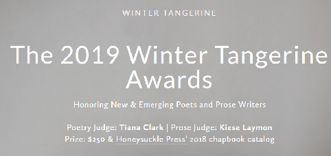 Winter Tangerine Awards 2019  For Poetry And Prose Writers (Prizes: Up to $600)/ How To Apply