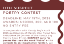 The 11th SUSPECT Poetry Contest/How to Submit  (Up to $600))