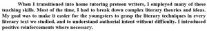 sample for MFA creative writing English and Literature
