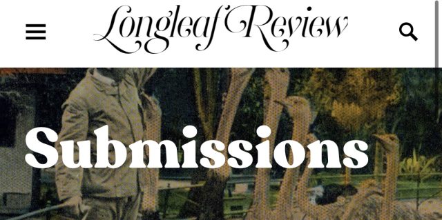 Submissions Longleaf Review 