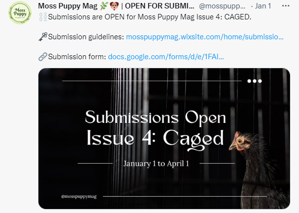 Moss Puppy Magazine Call for Submission