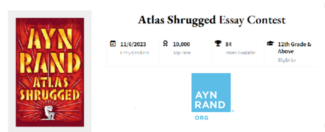 atlas shrugged essay contest 2023