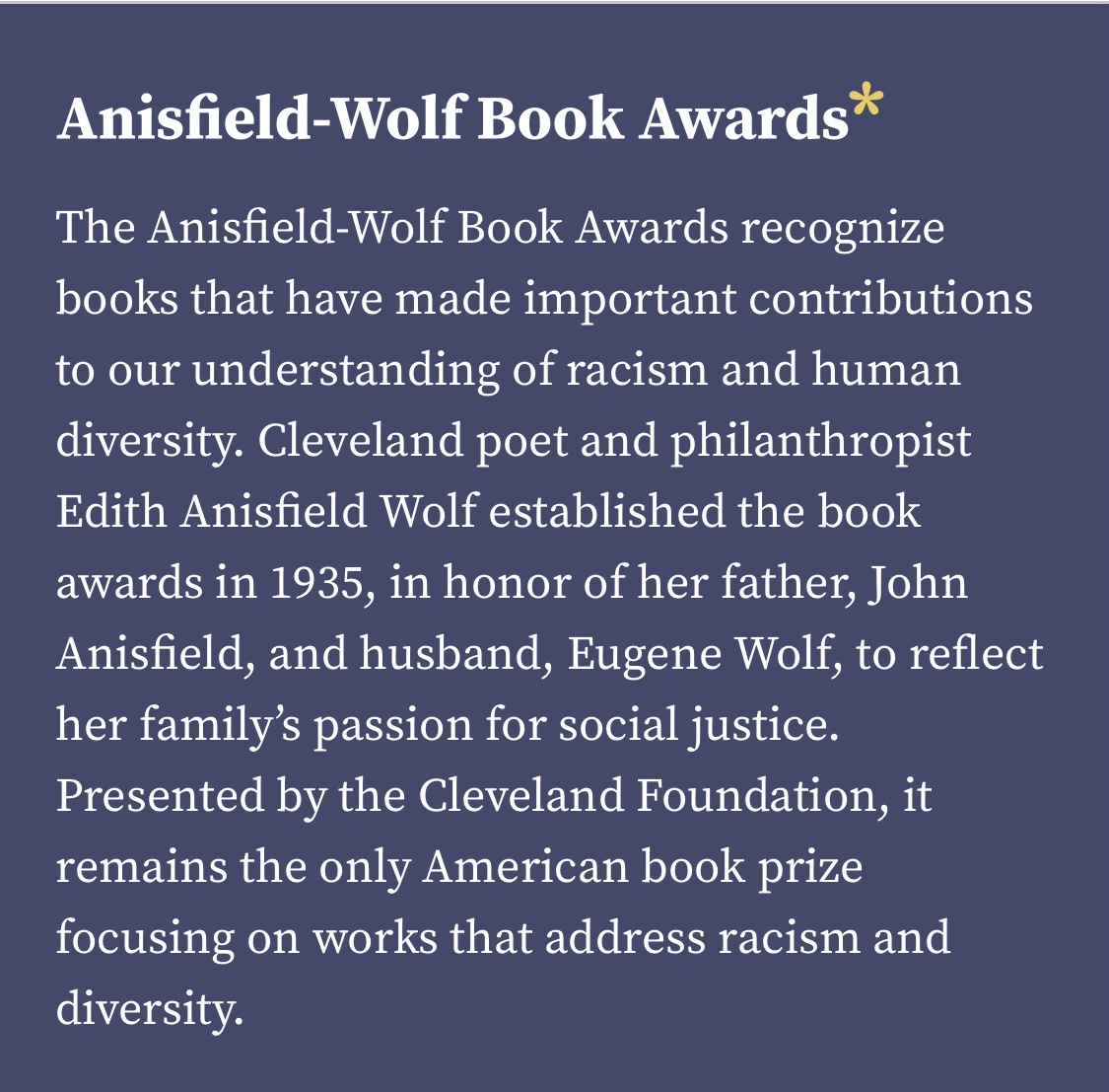 Anisfield-Wood Book Awards