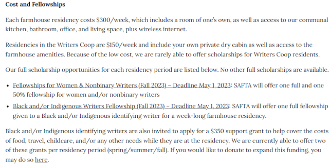 Sundress Academy for the Arts residency program