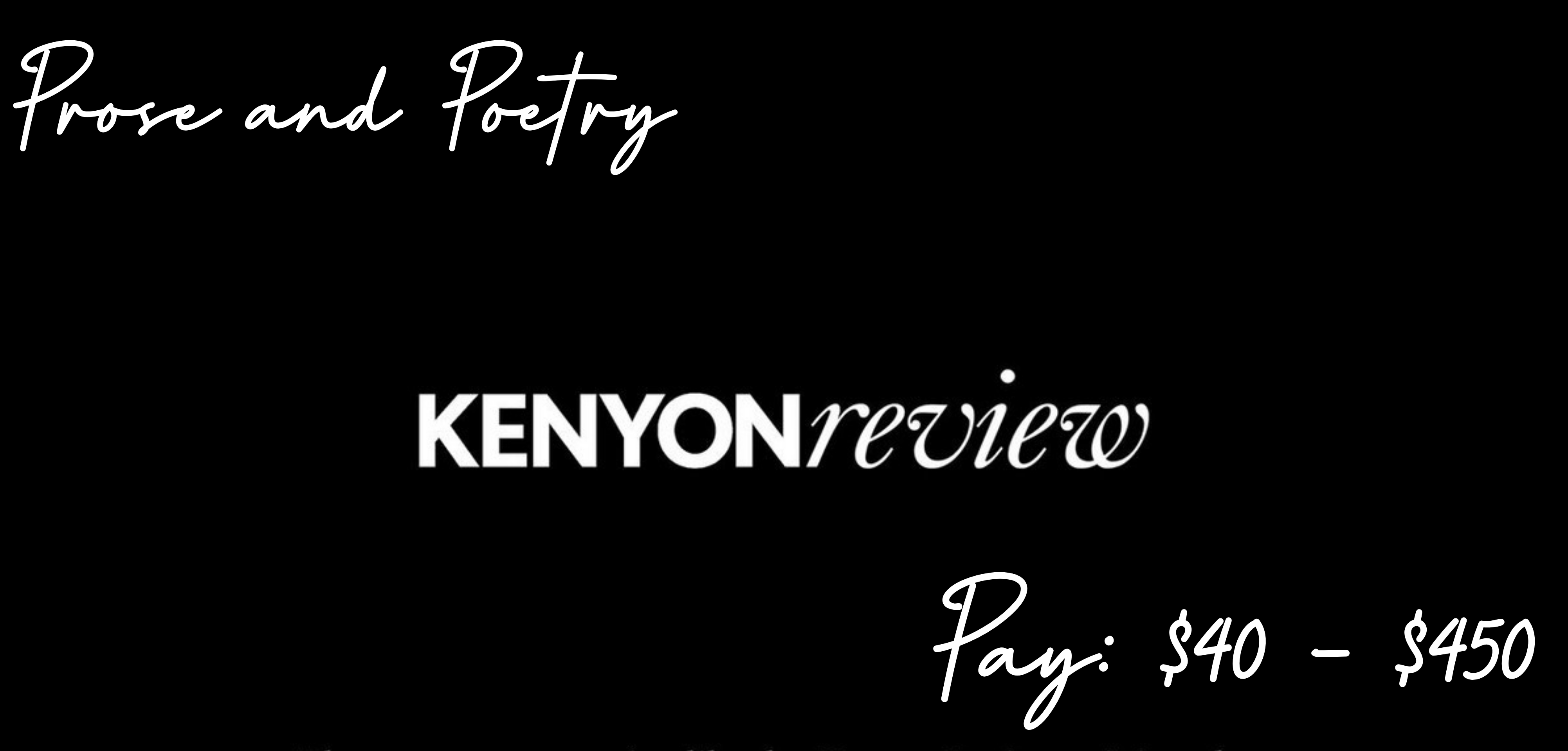 Submission Information for Kenyon Review