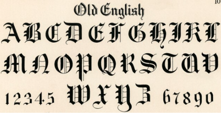 Old English Font