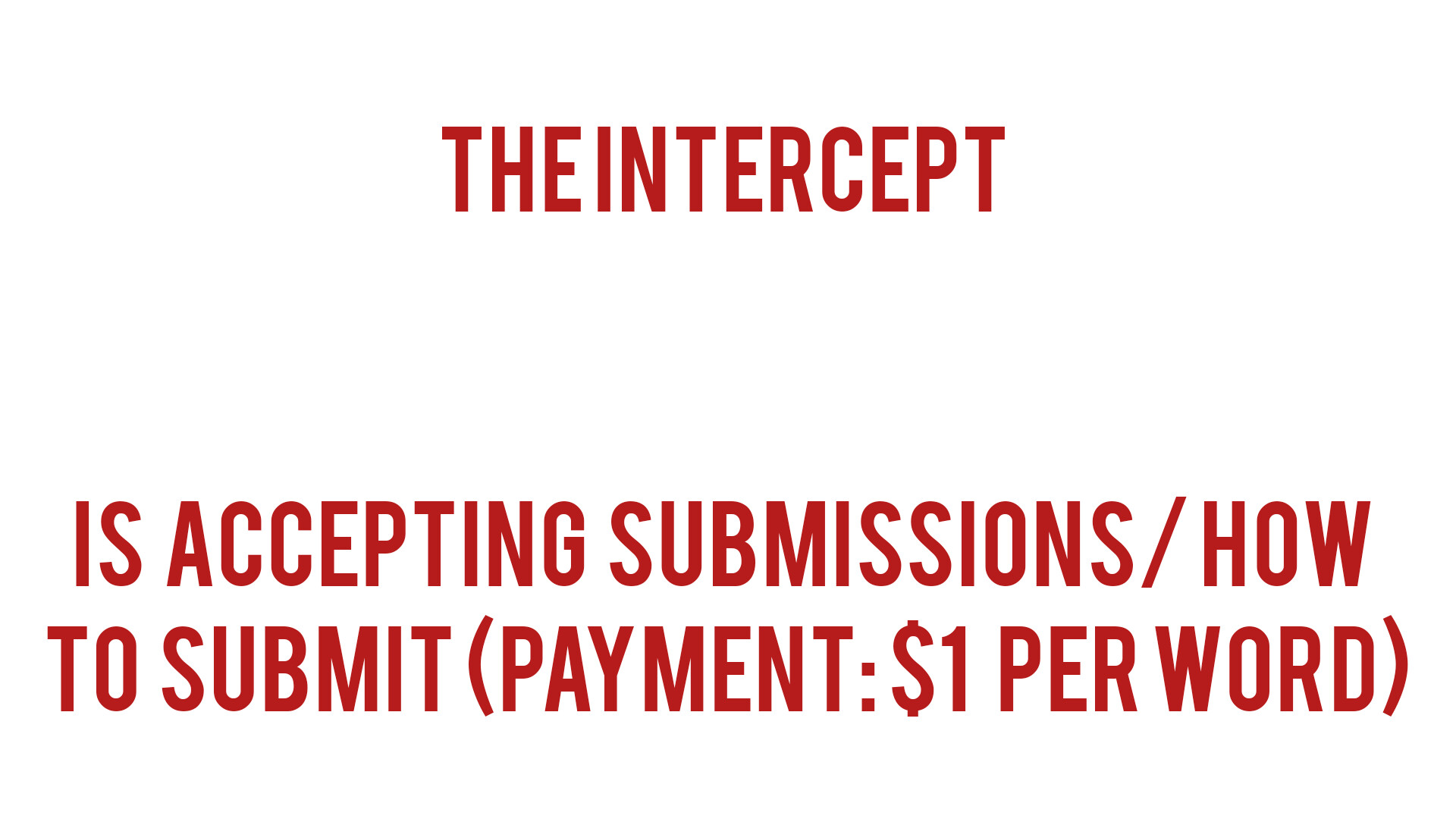 Submission information for the Intercept