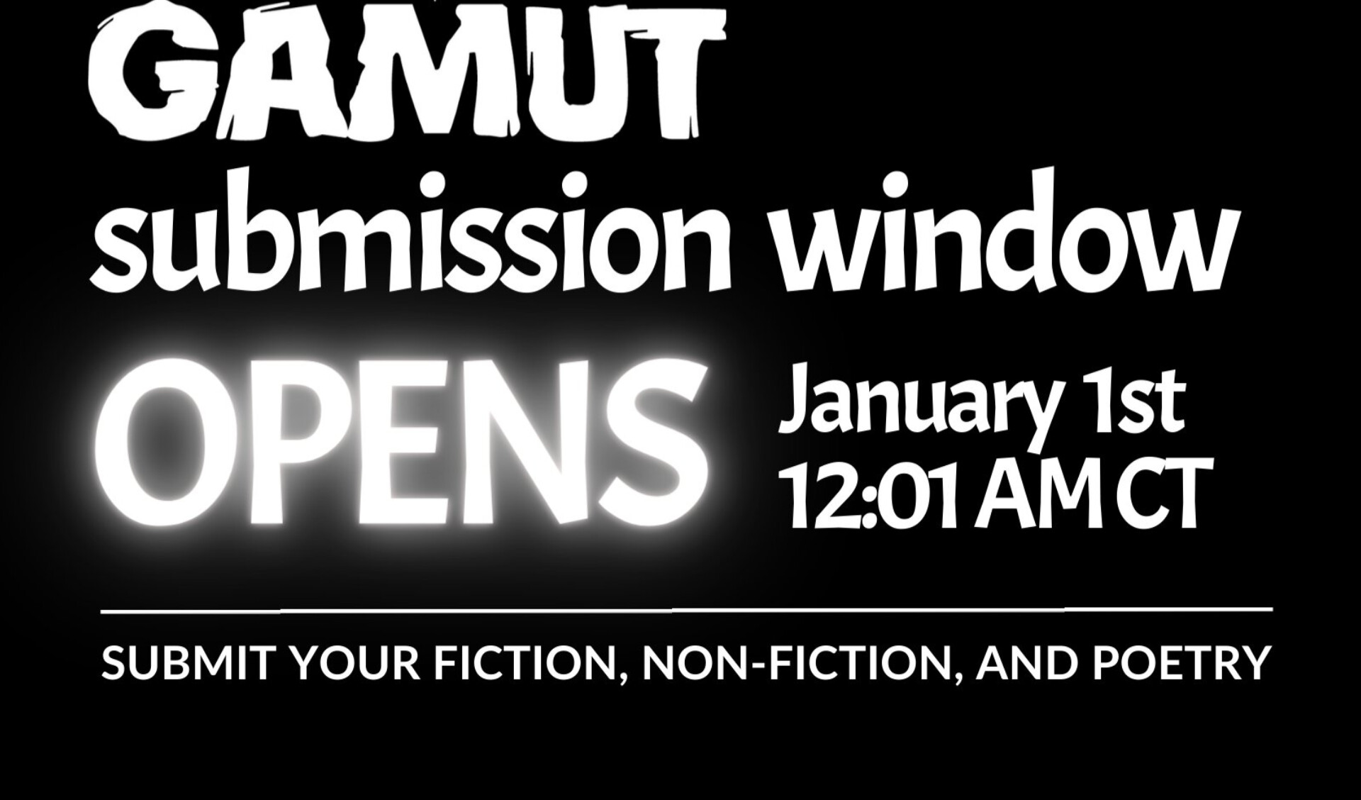 Submission information for Gamut Magazine