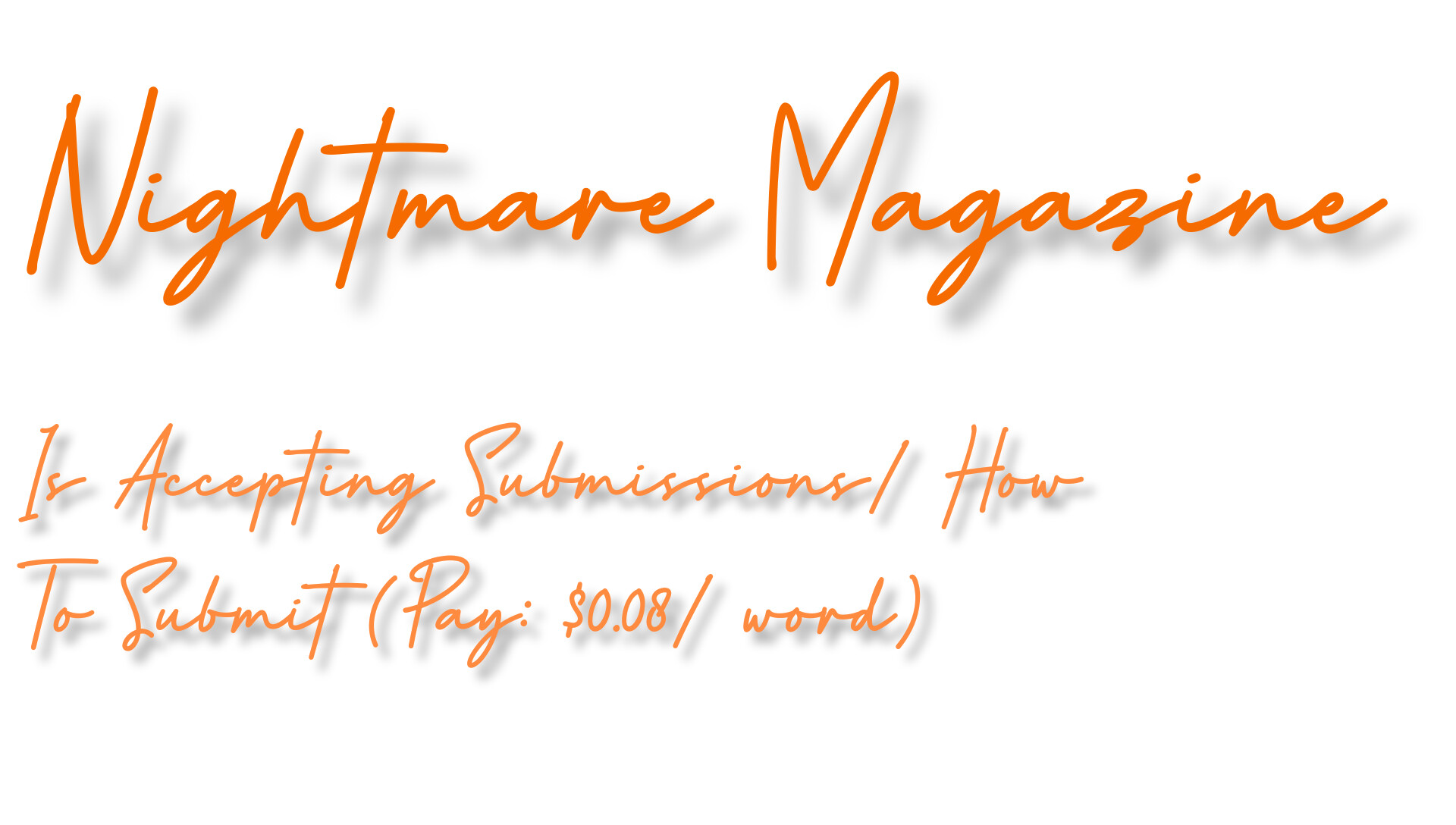 Nightmare Magazine Is Accepting Submissions