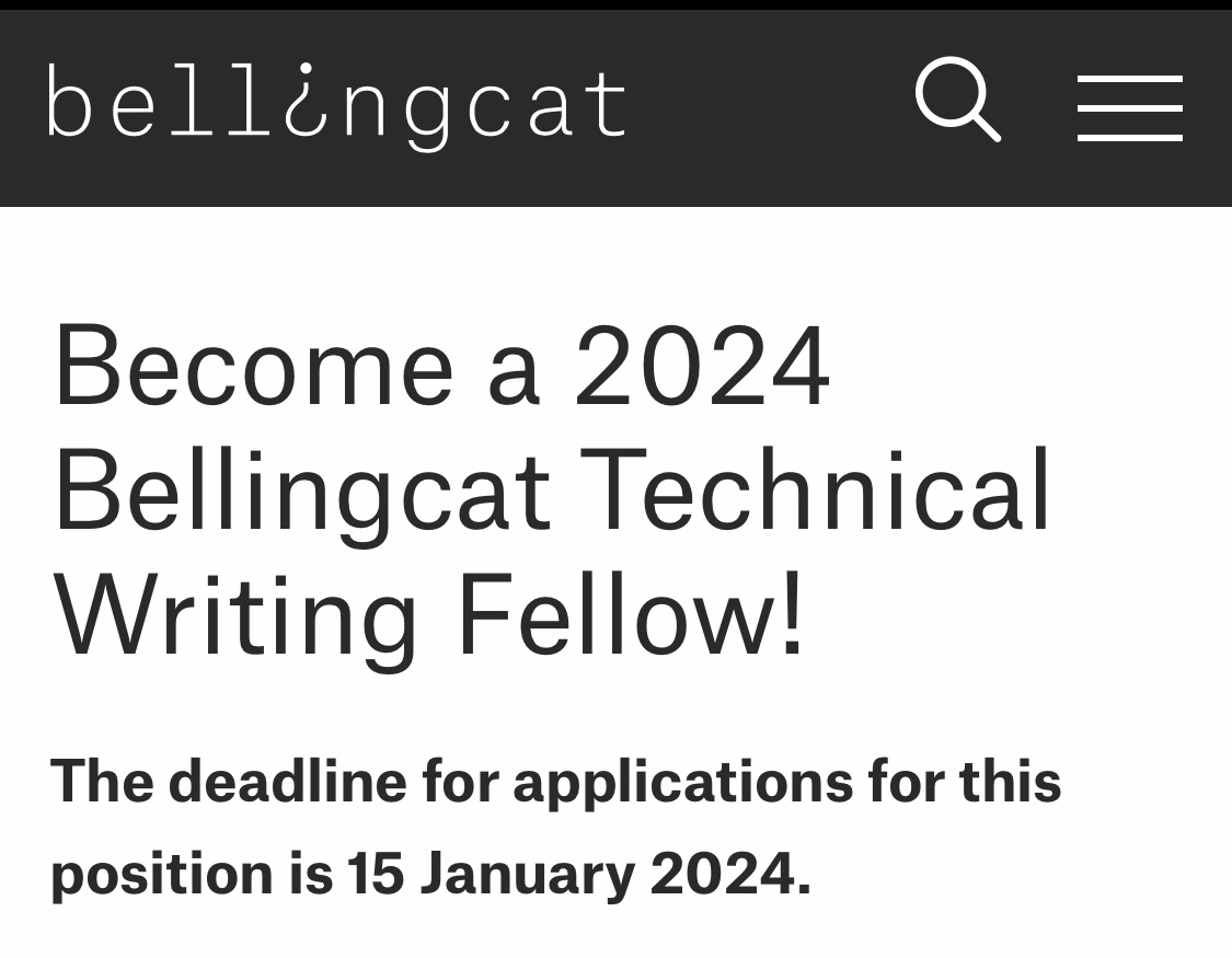 Bellingcat Technical Writing Fellowship