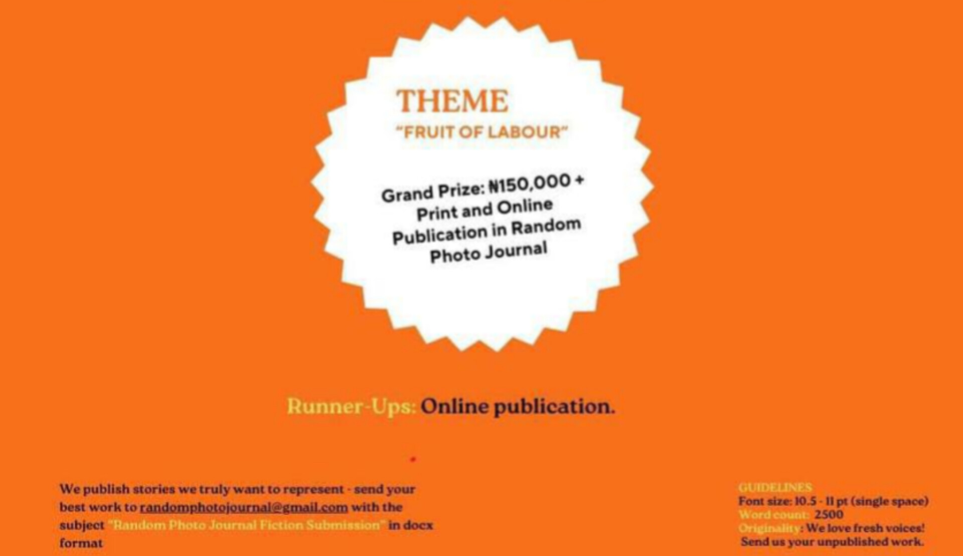 Random Photo Journal Is Accepting Submissions/ How To Submit