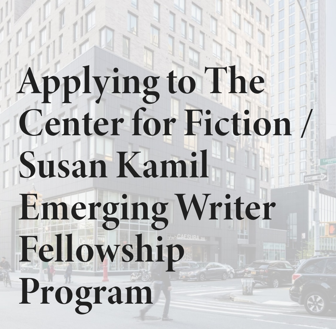 The Center for Fiction / Susan Kamil Emerging Writer Fellowship