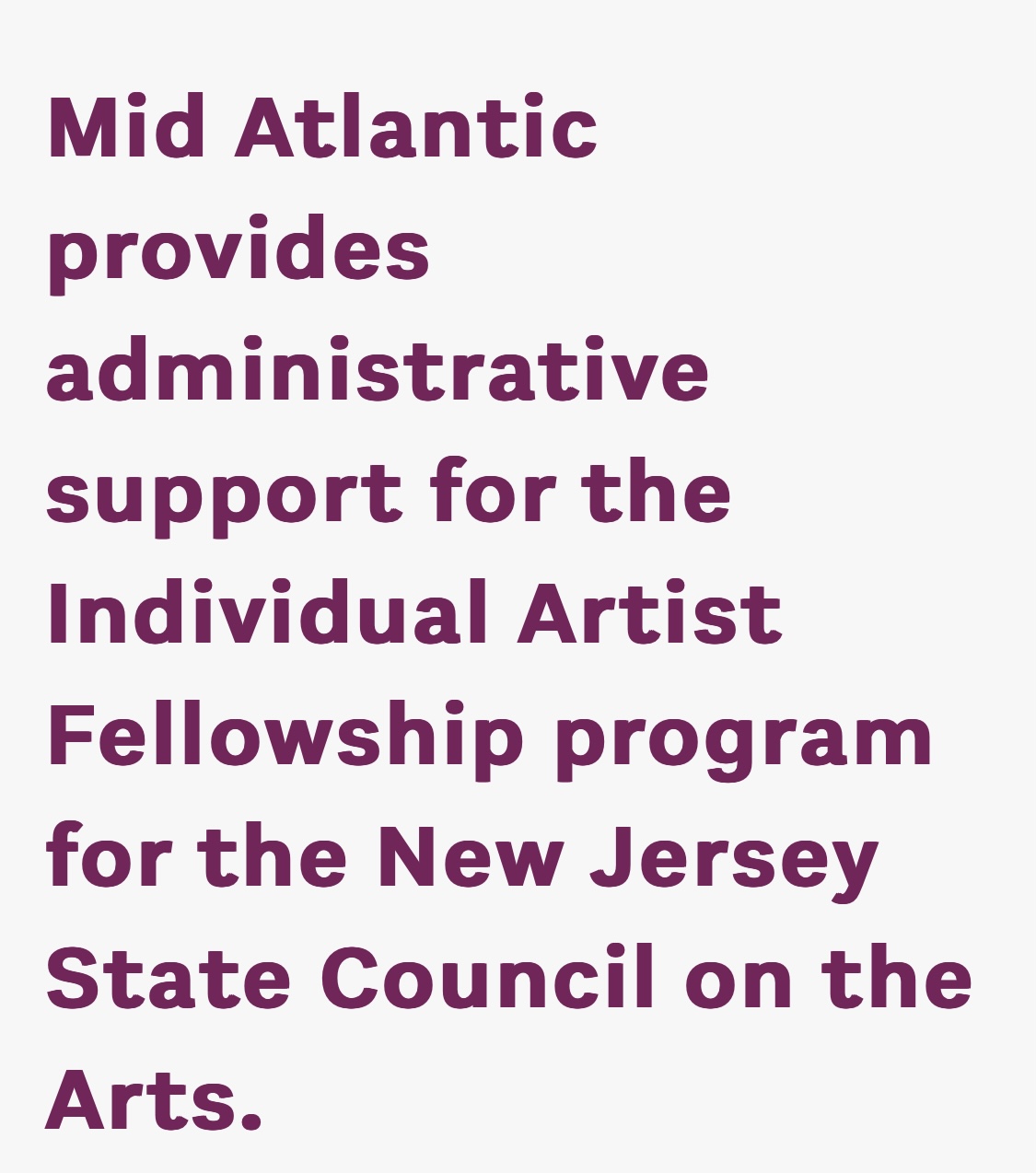 Individual Artist Fellowship program