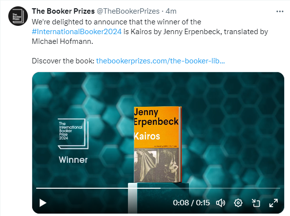 Winner of the International Booker Prize 2024