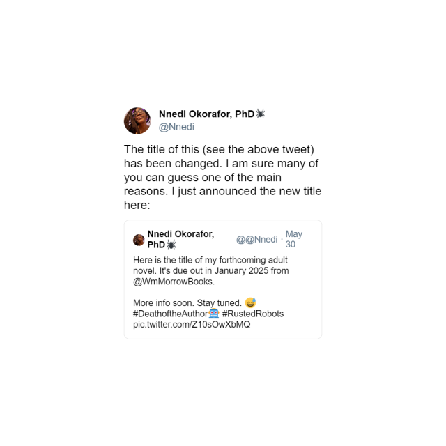 Death of the Author Twitter Announcement