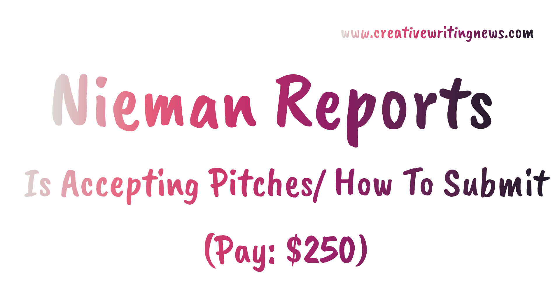 Nieman Reports Is Accepting Pitches/ How To Submit (Pay: $250)