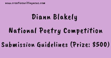 Diann Blakely Poetry Competition/ Submission Guidelines (Prize: $500)
