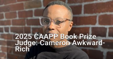 2025 CAAPP Book Prize, website, judge reveal.