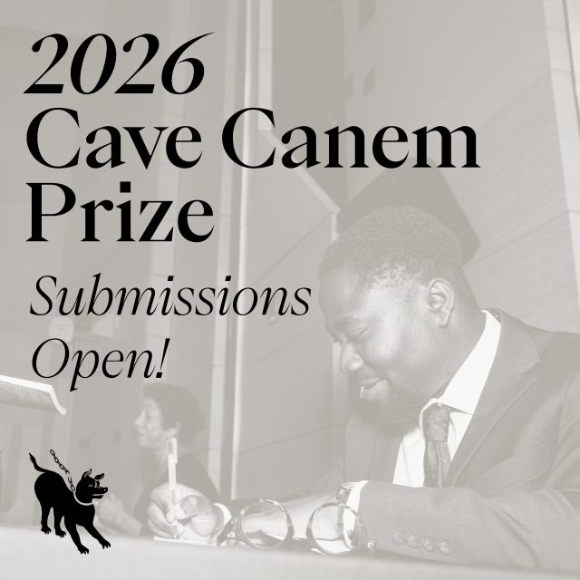 The Cave Canem Prize 2026 flyer. 