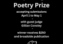 The Ralph Angel Poetry Prize, open call flyer.