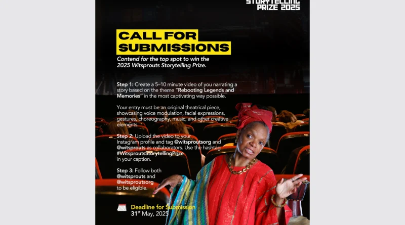 Witsprouts Storytelling prize flyer.