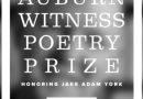 The Auburn Witness Poetry Prize. Black and white poster.