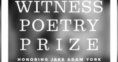 The Auburn Witness Poetry Prize. Black and white poster.