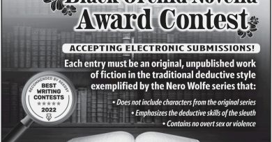 The Black Orchid Novella Award, open call Flyer.