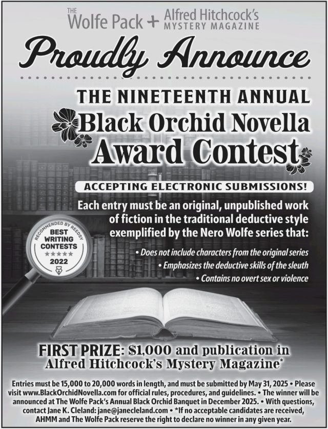 The Black Orchid Novella Award, open call Flyer. 