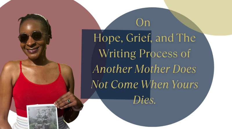 Mubanga Kalimamukwento holding Another Mother Does Not Come When Yours Dies on Interview flyer.