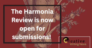 Harmonia Review open call announcements flyer.