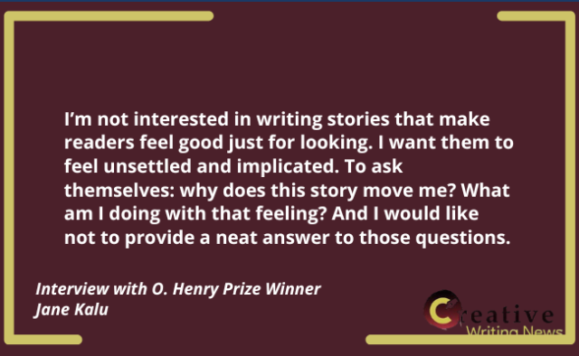 Interview with O. Henry Prize Winner Jane Kalu Quote