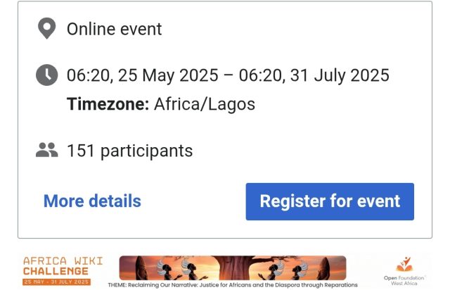 Africa Wiki Challenge, web page 