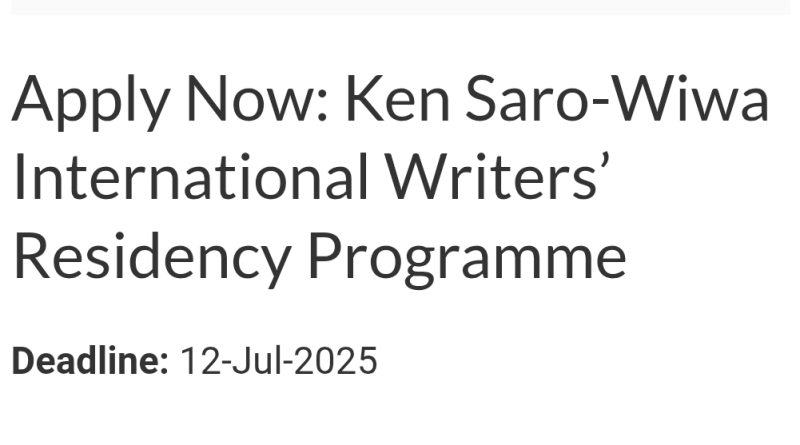 The Ken Saro-Wiwa International Writers' Residency Programme